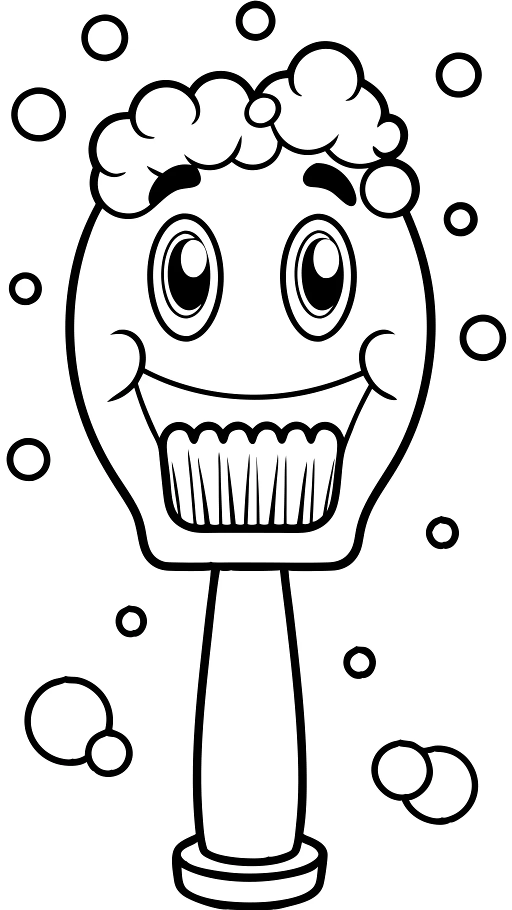 toothbrush coloring page